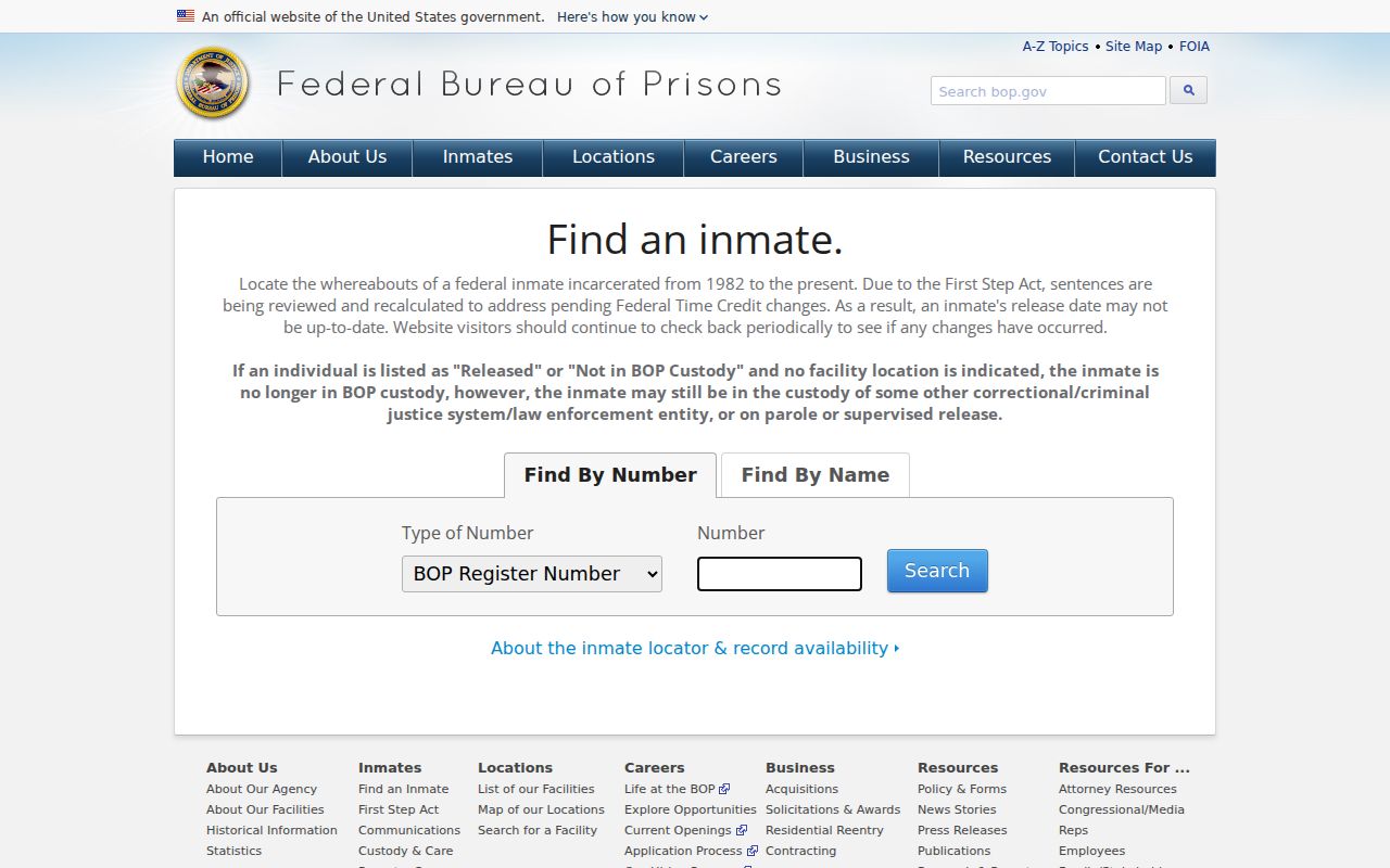 Federal inmate locator outside Ohio County arrest booking records