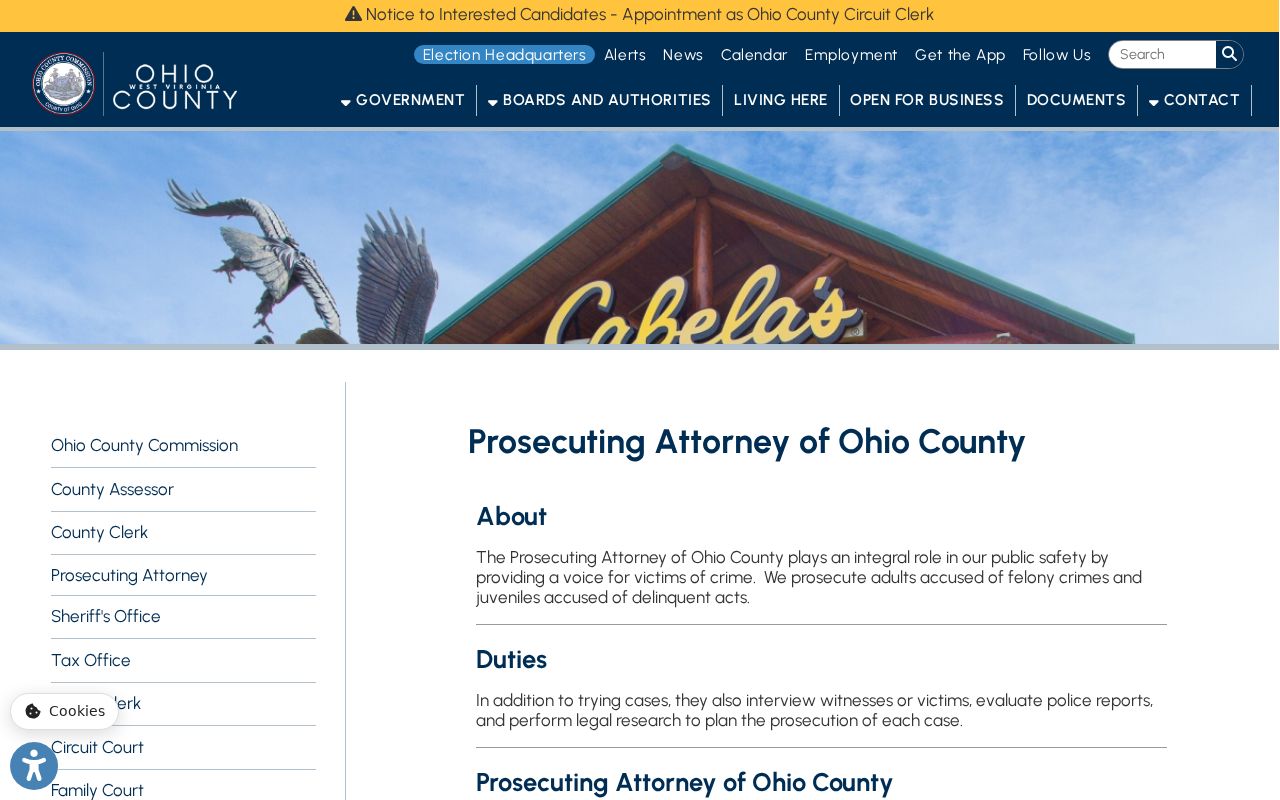 Ohio County criminal history prosecuting attorney records context