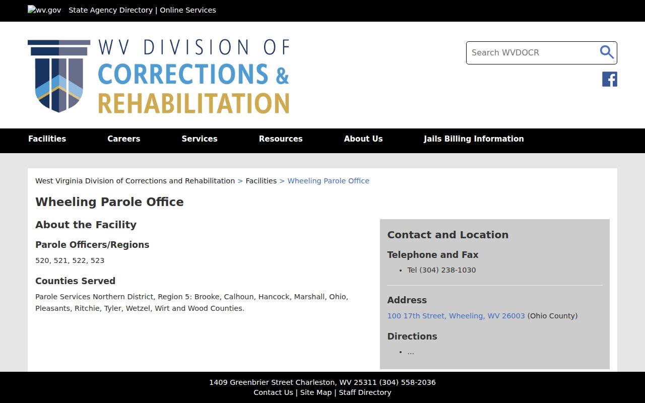Ohio County criminal history parole supervision office